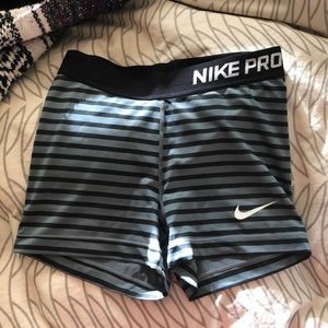 Nike Pro striped shorts